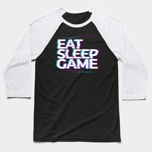 Eat Sleep Game Baseball T-Shirt by Bad Seed Creations